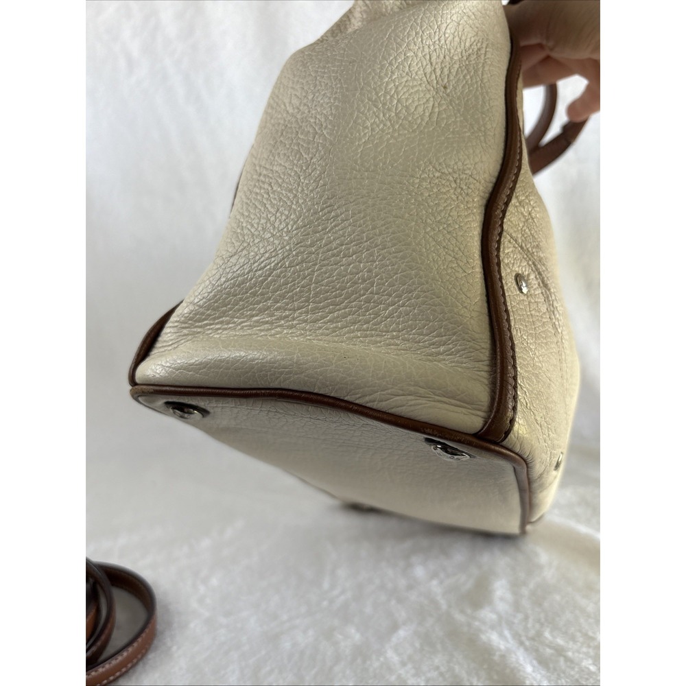 COACH Spectator Satchel Bag Cream Brown Leather Crossbody Top Handle F37679 - Picture 15 of 15